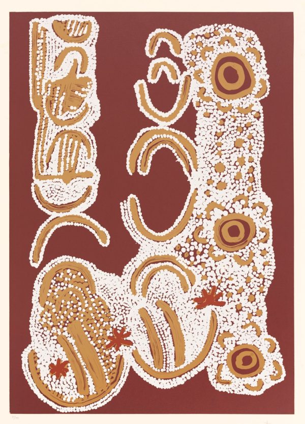 Rosie Tasman Napurrula Lajamanu Love Magic Aboriginal print Songlines Darwin