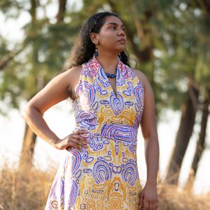 Anawari Aboriginal art fabric Seven Sisters Papulankutja