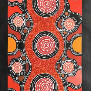 Marie Napurrulla - Grandmother's Journey (red and copper)