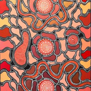 Marie Napurrulla - Grandmother's Journey (coral)