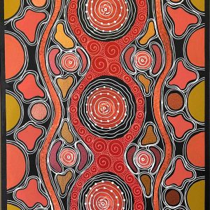 Marie Napurrulla - Grandmother's Journey (coral)