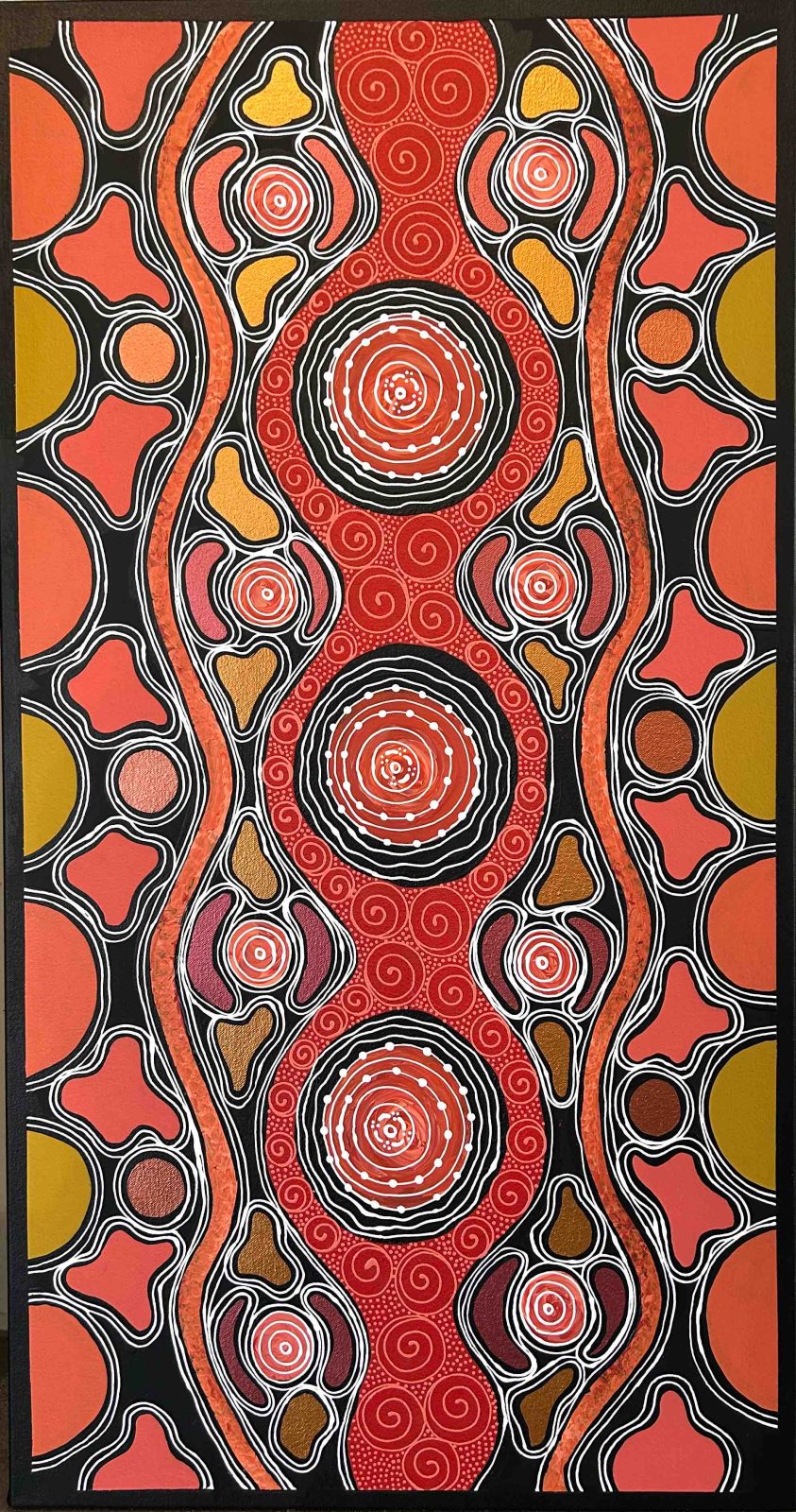 Marie Napurrulla - Grandmother's Journey (coral)