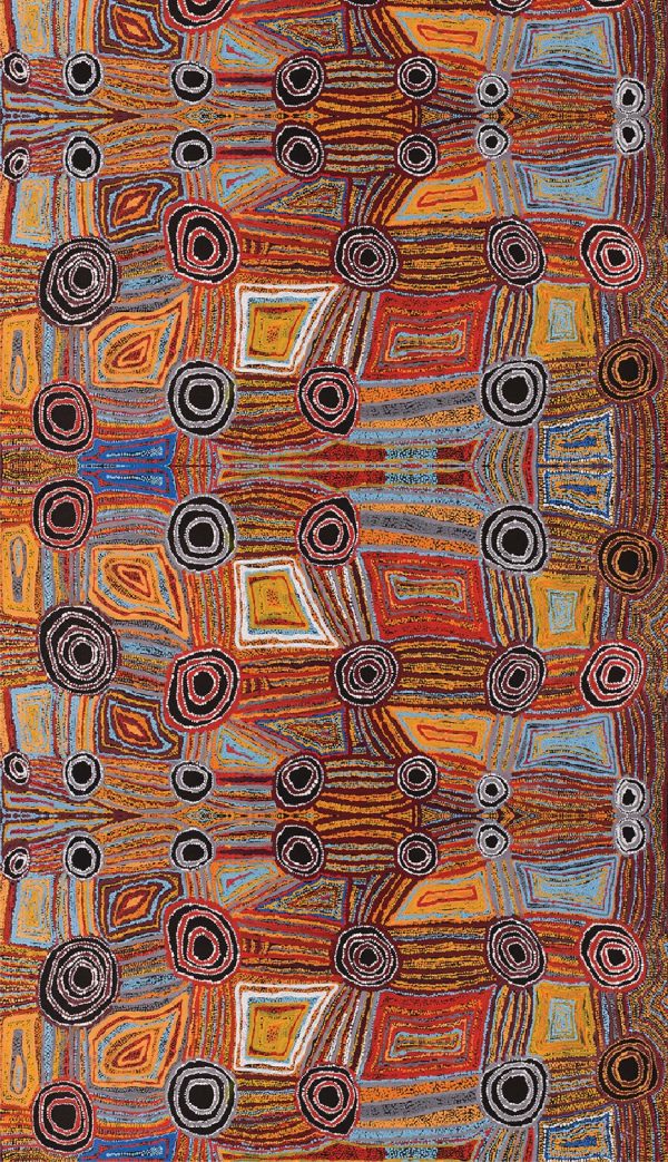 Mary Brown - Jukurrpa Aboriginal artist Songlines Darwin cotton organic
