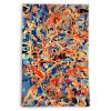 Chain stitch rug wallhanging designed by Aboriginal artist Stephen Jupurrula from Warlukurlangu Artists at Songlines Darwin Gallery