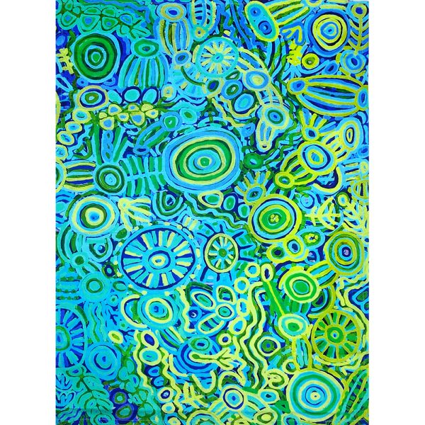 Damien & Yilpi Marks - Ngurunderi Aboriginal artist Songlines Arts Darwin.