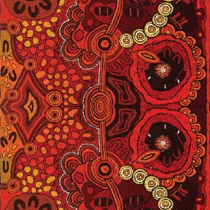Damien & Yilpi Marks - Hailstorm Dreaming. Sarongs songlines Darwin clothing Aboriginal art