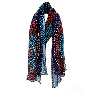 organic cotton scarf designed by Olivia Wilson at Songlines Darwin