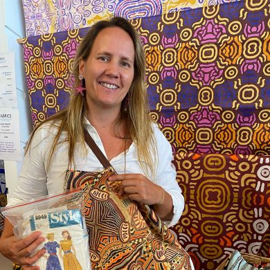 Bonnie Short Sew Gorgeous Darwin Aboriginal Art fabrics