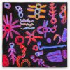 Silk Scarf - Bush Trip by Aboriginal artist Cassaria Hogan made by One of Twelve and available from Songlines Art Gallery in Darwin Australia
