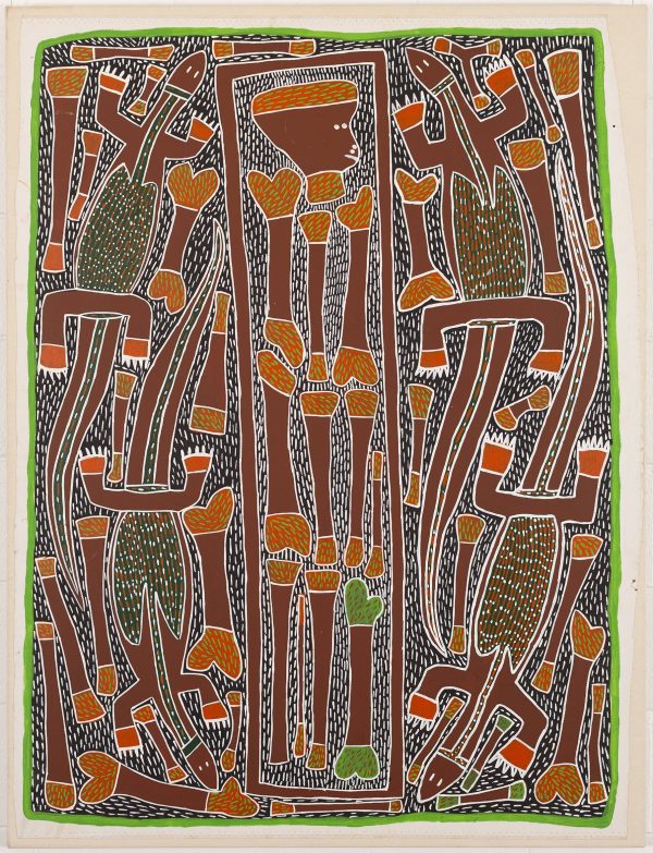Djambu Barra Barra Sambo Burra Burra Hollow Log Aboriginal artist painting Ngukurr Songlines Darwin