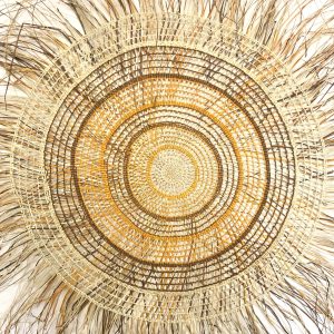 Pandanus mat woven by Aboriginal Artist Betty Millikens and available at Songlines Darwin