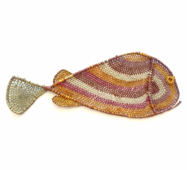 Fish sculpture woven from Pandanus fibre by Vivianne
