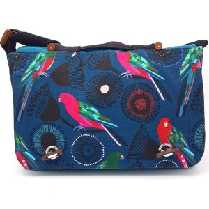 Jules satchel Jocelyn Proust Parrots Flying Fox Fabrics Songlines Darwin Art