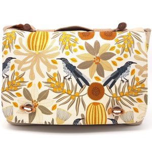 Jules satchel Honey Eaters Birds Jocelyn Proust Songlines Darwin Flying Fox Fabrics