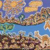 Painting of camels in APY Lands by Beverley Cameron from Kaltjiti Arts at Songlines Darwin