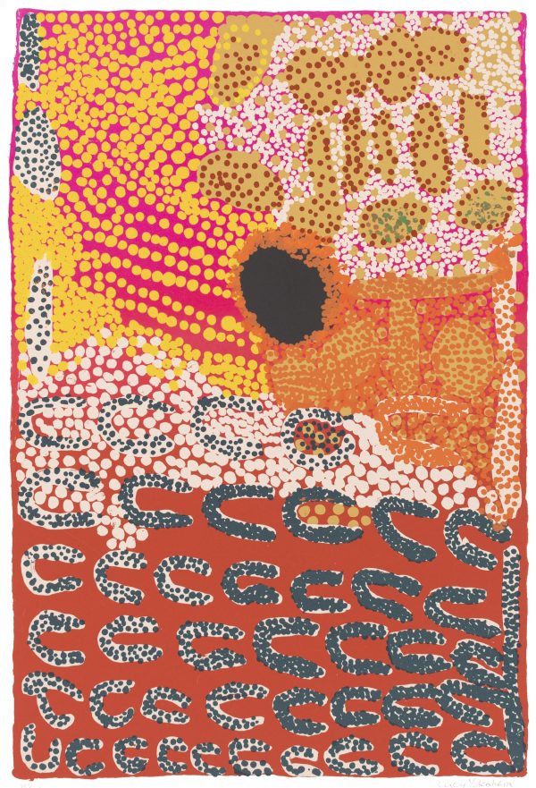 Lucy Yukenbarri Balgo fine art Aboriginal print Songlines Darwin