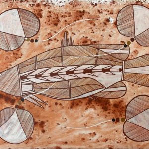 Ezariah Kelly Barramundi painting Aboriginal art Arnhem land Songlines Darwin