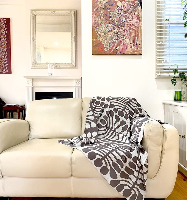 Songlines throw rug cotton Mitjilii