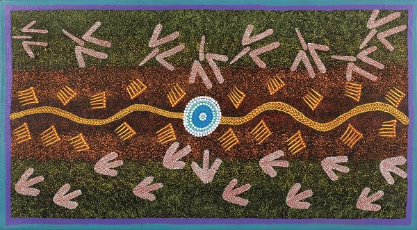 Zeza Nampijinpa Egan painting art Aboriginal Songlines Darwin Warlpiri