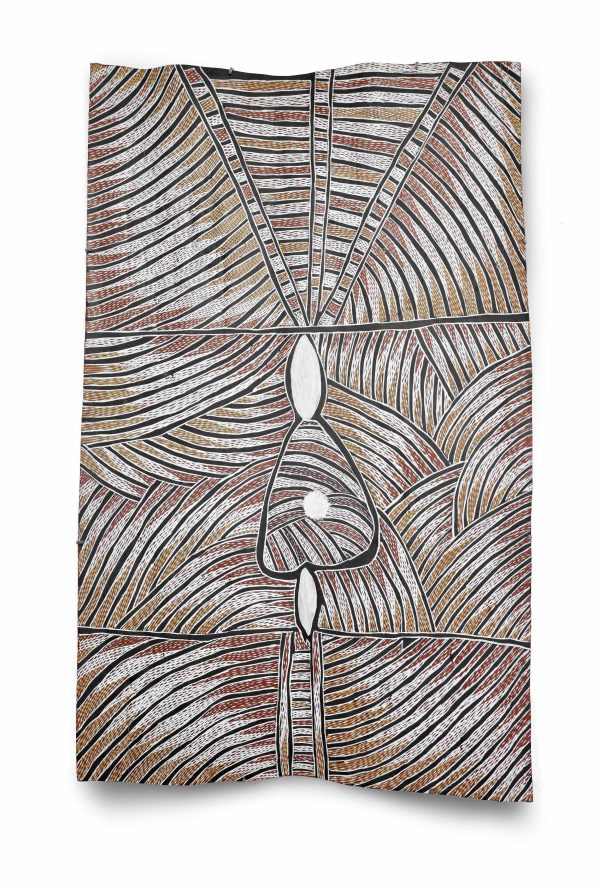 Dhuwarrwarr Marika Bark Painting Aboriginal art Buku Larrnggay Songlines Darwin