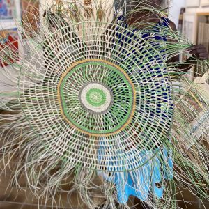 Helen Kamajirr Pandanus mat weaving Darwin Songlines art gallery